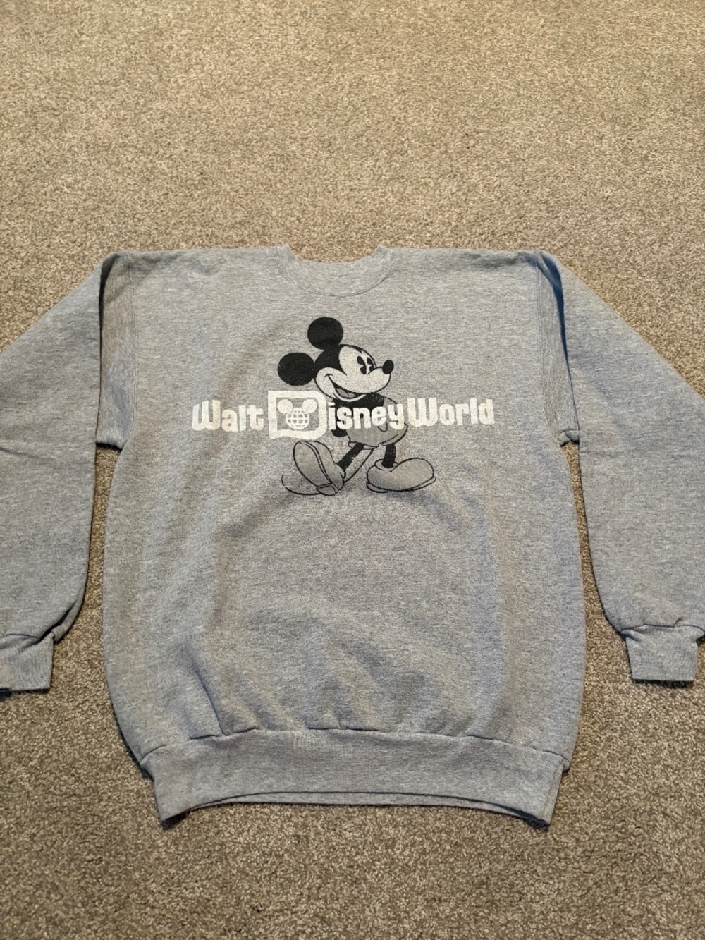 Disney Mickey Mouse Walt Disney World Gray Crewneck Sweatshirt M